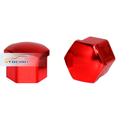 Комплект пластиковых колпачков hex19, blister 20+1, RED, JN-9766
