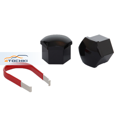 Комплект пластиковых колпачков hex19, blister 20+1, BLACK, JN-9766