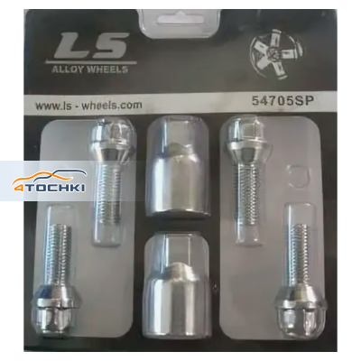 Болт секретный M12x1,5 (48/ 27) конус CH 4+2 ключа (КИТАЙ) H-54705SP