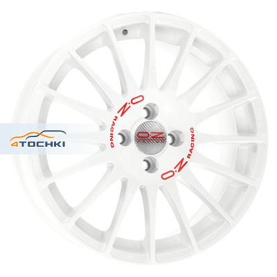 7x17/5x114,3 ET45 D75 Superturismo WRC White + Red Lettering