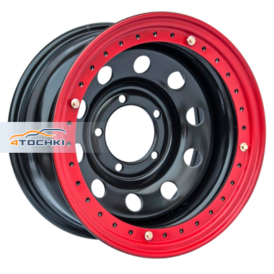 10x15/5x139,7 ET-44 D110 УАЗ черный с бедлоком (красный)