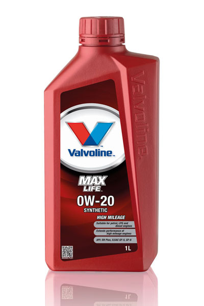 Масло моторное синтетическое VALVOLINE MAX LIFE  0W20   SN Plus GF-6/GF-5   1L