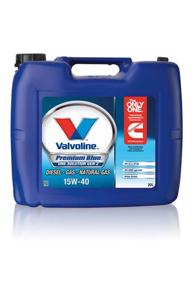Масло моторное минеральное VALVOLINE PREMIUM BLUE ONE SOLUTION GEN2 15W-40  CK-4/CJ-4/CI-4 Plus/CI-4/CH-4 SP/SN DH-2/ DH-1 20L