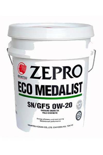 Масло моторное HC синтетическое IDEMITSU ZEPRO ECO MEDALIST 0W20 FS SN GF-5  20L
