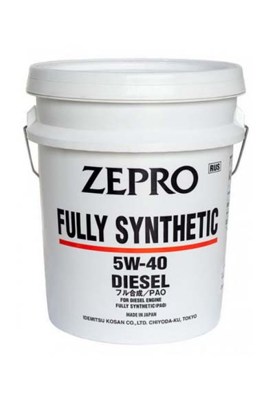 Масло моторное PAO синтетическое IDEMITSU ZEPRO DIESEL 5W40 PS CF  20L