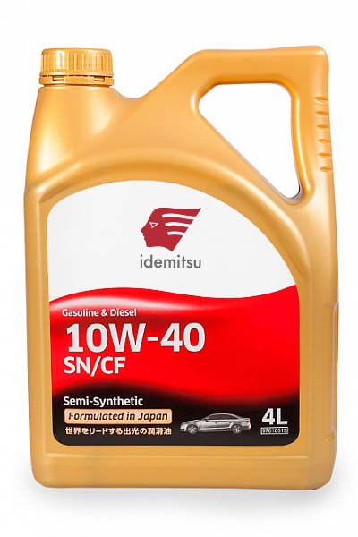 Масло моторное полусинтетическое IDEMITSU 10W-40 SS SN/CF 4L