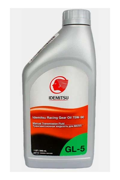 Масло трансмиссионное PAO-синтетическое IDEMITSU RACING GEAR OIL 75W-90 GL-5   0,946L