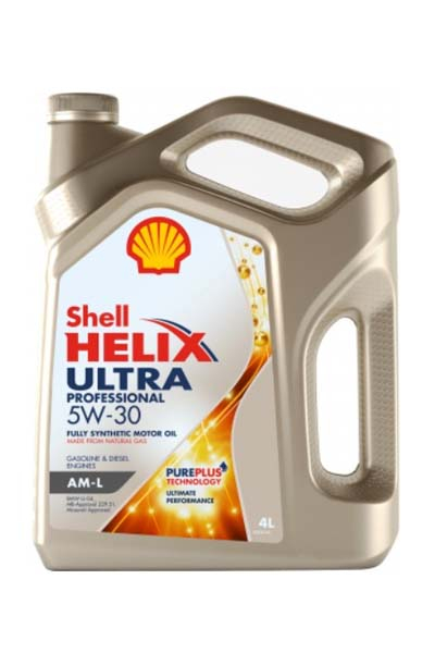 Масло моторное синтетическое SHELL HELIX ULTRA PROFESSIONAL AM-L  5W-30 SN C3   4L