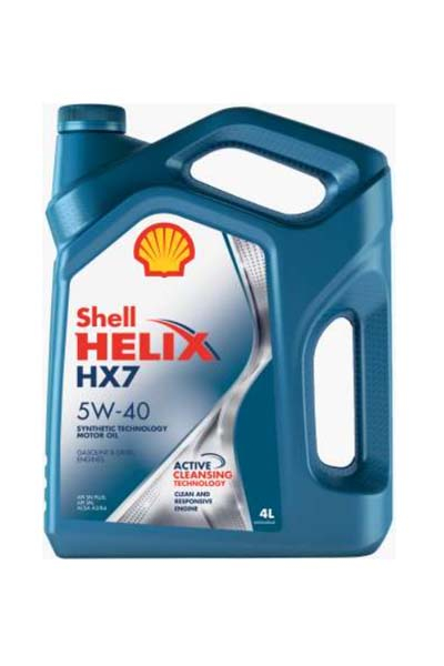 Масло моторное полусинтетическое SHELL HELIX HX7  5W-40 SN/SN+ A3/B4   4L
