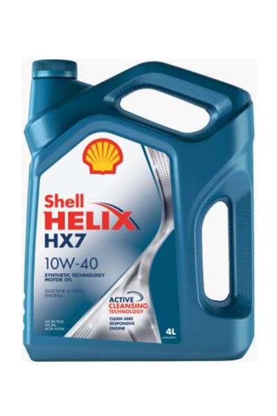 Масло моторное полусинтетическое SHELL HELIX HX7 10W-40 SN/CF A3/B4   4L