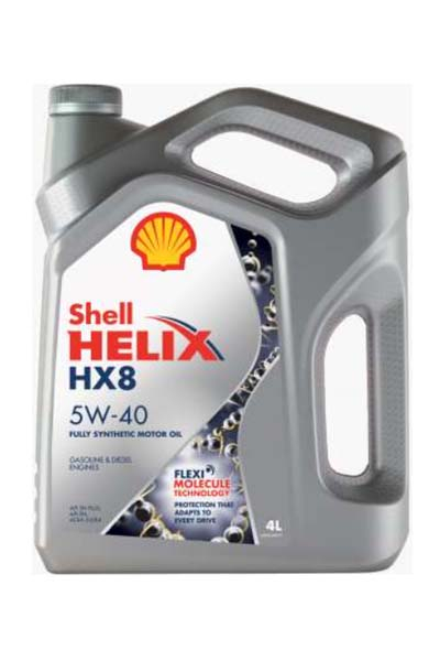 Масло моторное синтетическое SHELL HELIX HX8  5W-40 SN/SN+ A3/B3/B4   4L