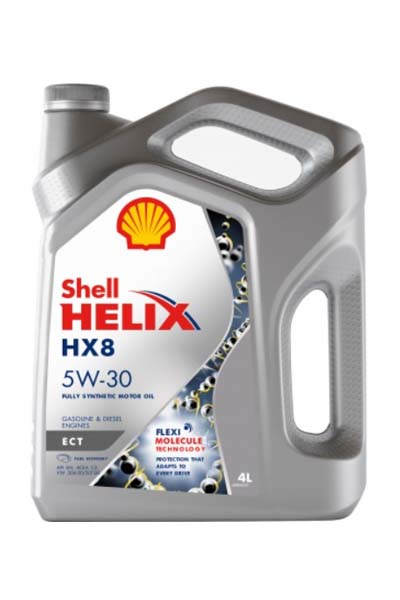 Масло моторное синтетическое SHELL HELIX HX8 ECT  5W-30 SN C3   4L