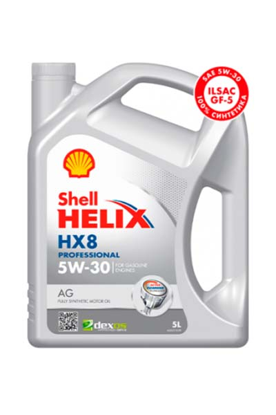 Масло моторное синтетическое SHELL HELIX HX8 PROFESSIONAL AG  5W-30 SN GF-5 5L