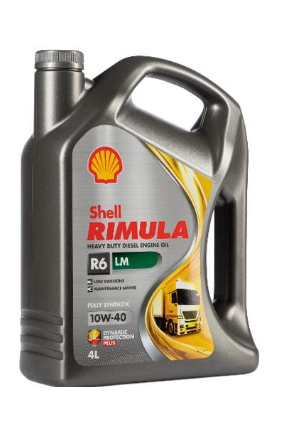 Масло моторное синтетическое SHELL Rimula R6 LM  10W-40 E6/E9 CH-4/CI-4/CJ-4 DH-2 4L