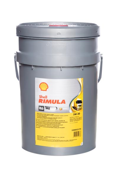 Масло моторное синтетическое SHELL Rimula R6 ME  5W-30 E4/E7 CF  20L