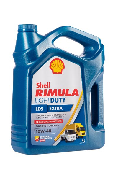 Масло моторное полусинтетическое SHELL Rimula LD5 Extra  10W-40 E3/E5/E7  SL/CH-4/CI-4 4L