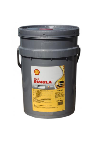 Масло моторное минеральное SHELL Rimula R4 X  15W-40 E7/E5/E3 SL/CH-4/CI-4 20L