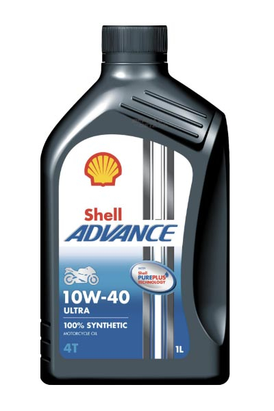Масло моторное синтетическое SHELL Advance 4T Ultra 10W-40 SN MA2 1L