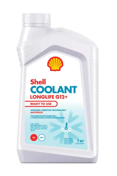 Антифриз SHELL Coolant Longlife G12+ готовый 1 кг