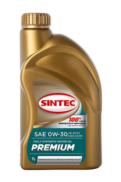 Масло моторное PAO синтетическое SINTEC PREMIUM 9000  0W30 A3/D$ SP/CF   1L
