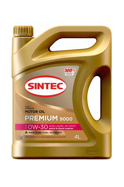 Масло моторное PAO синтетическое SINTEC PREMIUM 9000  0W30 A5/B5 SP/CF   4L
