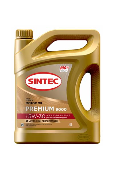 Масло моторное PAO синтетическое SINTEC PREMIUM 9000  5W30 A3/B4 SL/CF   4L