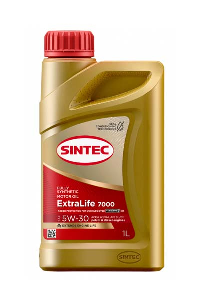 Масло моторное синтетическое SINTEC EXTRA LIFE 7000  5W30 A3/B4 SL/CF   1L
