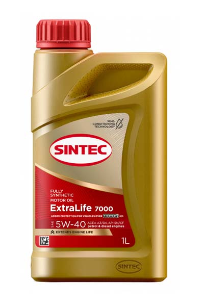 Масло моторное синтетическое SINTEC EXTRA LIFE 7000  5W40 A3/B4 SN/CF   1L