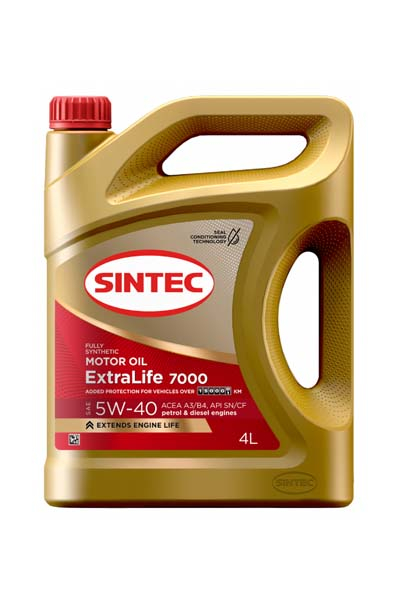 Масло моторное синтетическое SINTEC EXTRA LIFE 7000  5W40 A3/B4 SN/CF   4L