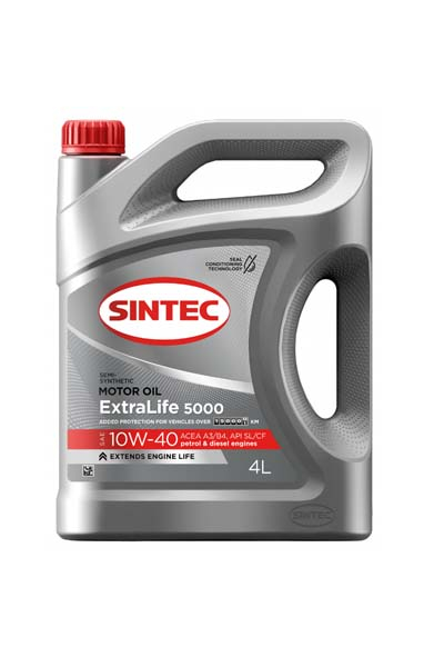 Масло моторное полусинтетическое SINTEC EXTRA LIFE 5000 10W40 A3/B4 SL/CF   4L