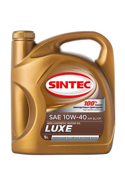 Масло моторное полусинтетическое SINTEC LUXE 10W40 SL/CF   5L