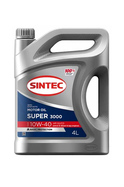 Масло моторное полусинтетическое SINTEC SUPER 10W40 SG/CD   4L