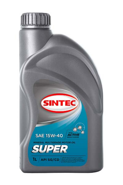 Масло моторное минеральное SINTEC SUPER 15W40 SG/CD   1L