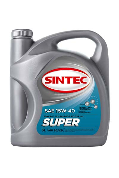 Масло моторное минеральное SINTEC SUPER 15W40 SG/CD   3L