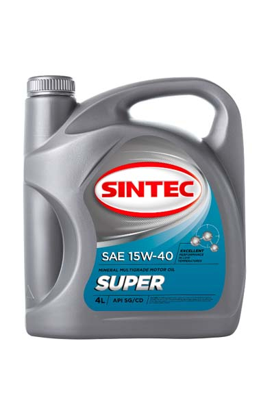 Масло моторное минеральное SINTEC SUPER 15W40 SG/CD   4L