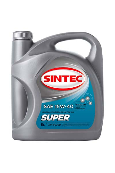 Масло моторное минеральное SINTEC SUPER 15W40 SG/CD   5L