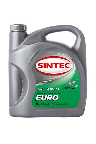 Масло моторное минеральное SINTEC EURO 20W50 SJ/CF   3L