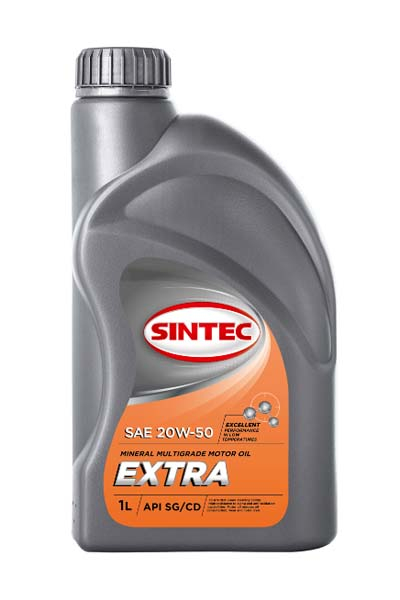 Масло моторное минеральное SINTEC EXTRA 20W-50 SJ/CD   1L