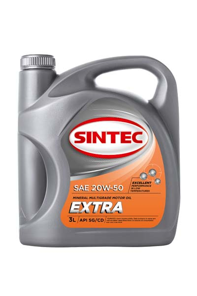 Масло моторное минеральное SINTEC EXTRA 20W-50 SJ/CD   3L