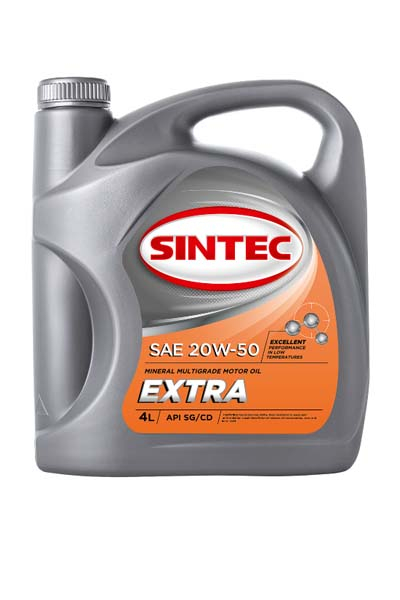 Масло моторное минеральное SINTEC EXTRA 20W-50 SJ/CD   4L