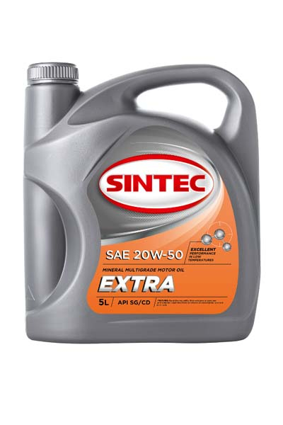 Масло моторное минеральное SINTEC EXTRA 20W-50 SJ/CD   5L