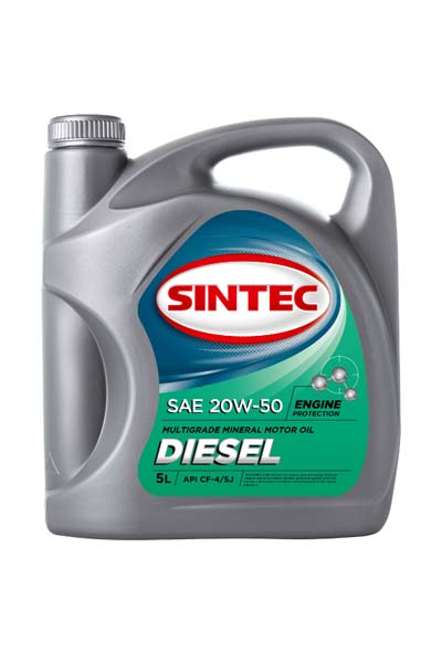 Масло моторное минеральное SINTEC DIESEL SAE 20W-50 CF-4/CF/SJ 5L