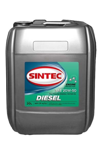 Масло моторное минеральное SINTEC DIESEL SAE 20W-50 CF-4/CF/SJ 20L