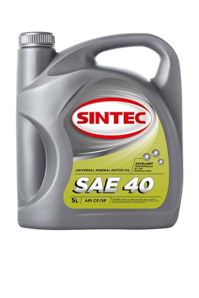Масло моторное минеральное SINTEC 40 CF/SF 5L