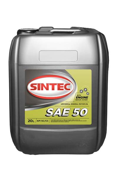 Масло моторное минеральное SINTEC 50 SC/CC 20L