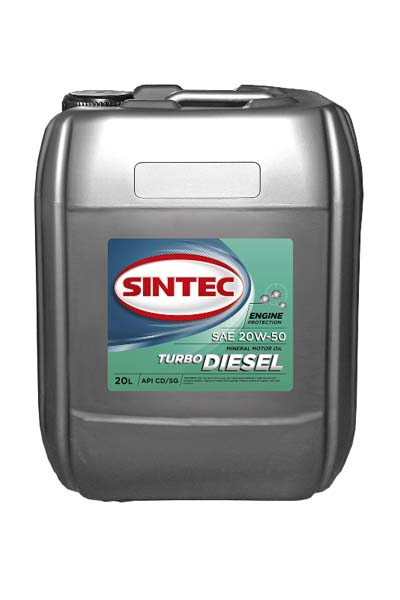 Масло моторное минеральное SINTEC TURBO DIESEL 20W-50 CD/SG 20L