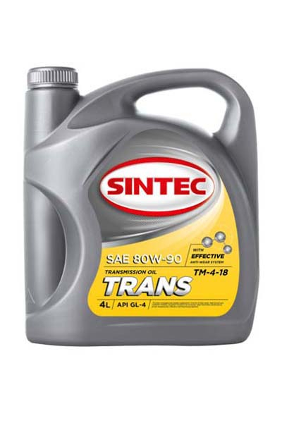 Масло трансмисионное минеральное SINTEC TRANS ТМ4 80W-90 4L