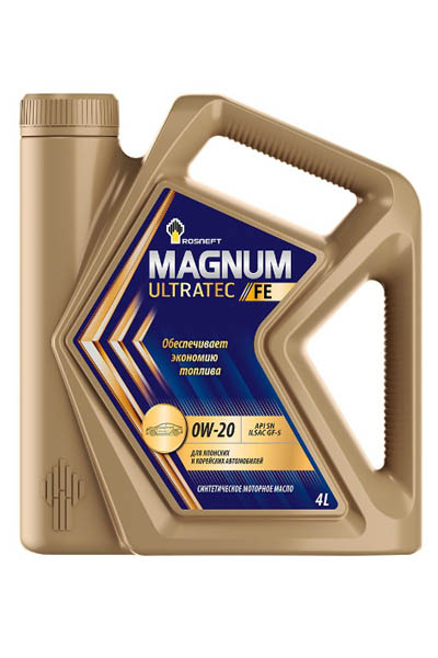 Масло моторное синтетическое ROSNEFT Magnum Ultratec FE 0W-20 SN 4L