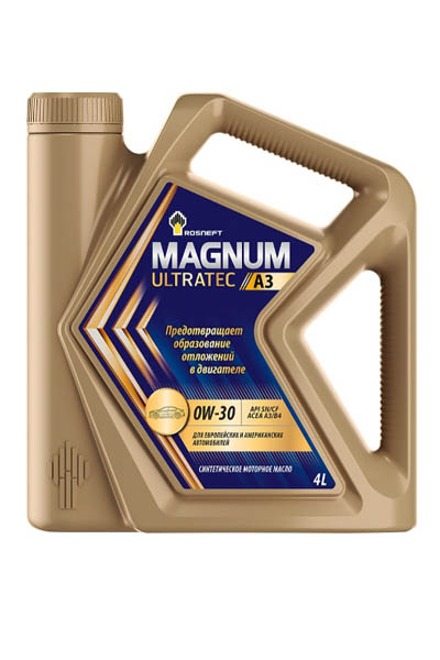 Масло моторное синтетическое ROSNEFT Magnum Ultratec A3 0W-30 SN/CF 4L