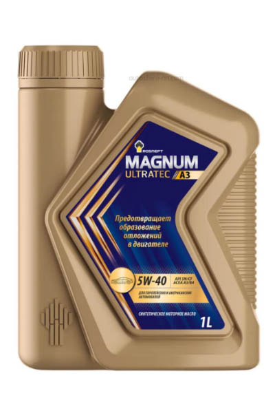 Масло моторное синтетическое ROSNEFT Magnum Ultratec A3 5W-40 SN/CF 1L